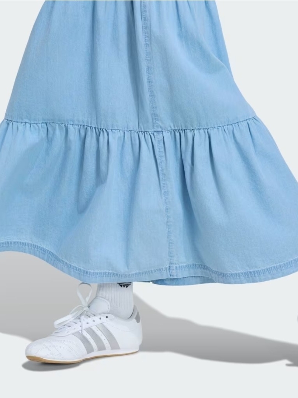 Adidas Wmns Summer Glow Denim Skirt Light Denim Ky8113 - Picture 6 of 13